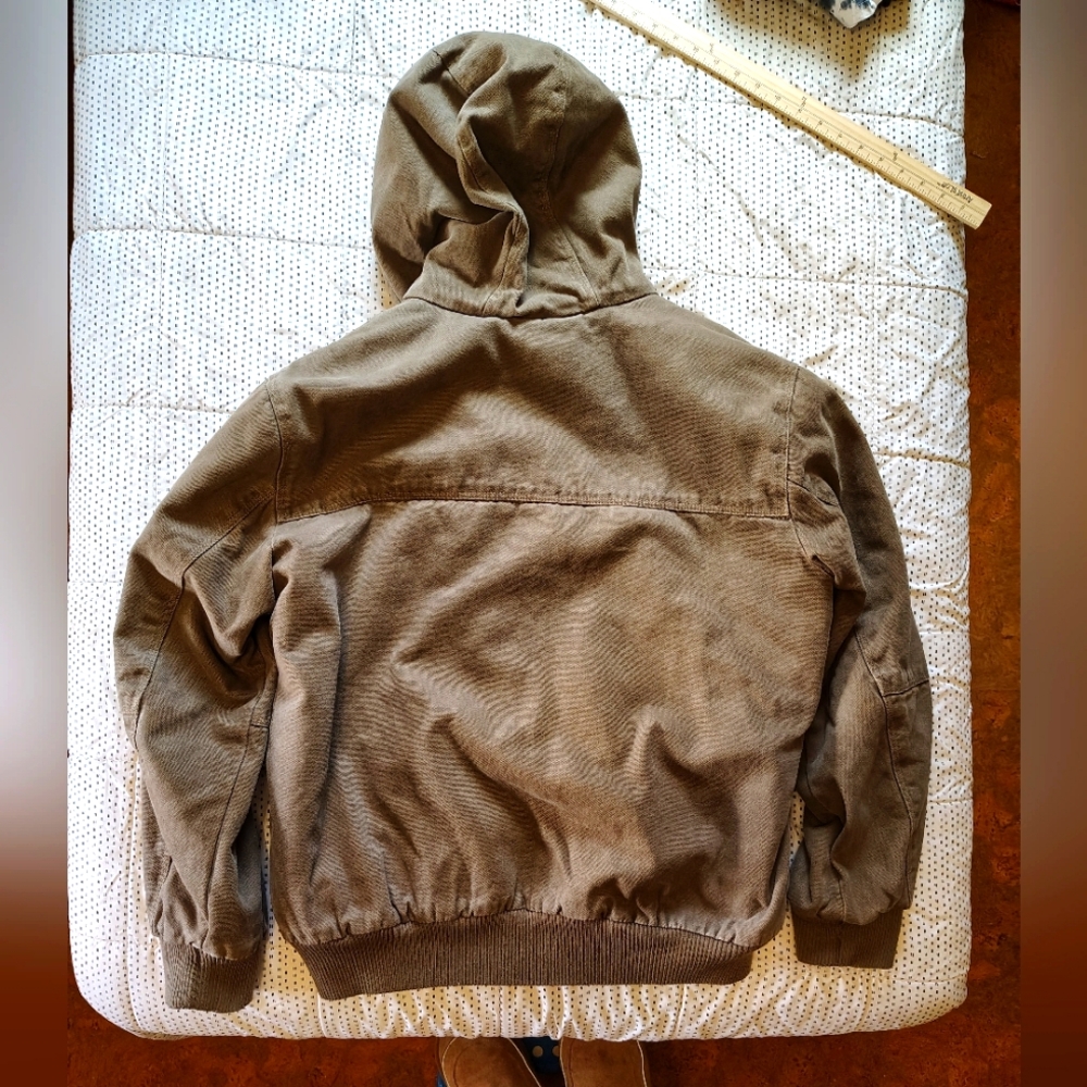 Levis Men's Large Sherpa Lined Canvas Work Chore Jacket Bomber - Picture 6 of 6